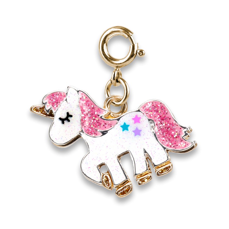 ciondolo unicorno glitter charm it