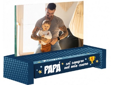 Papà cornice con testo girevole personalizzabile