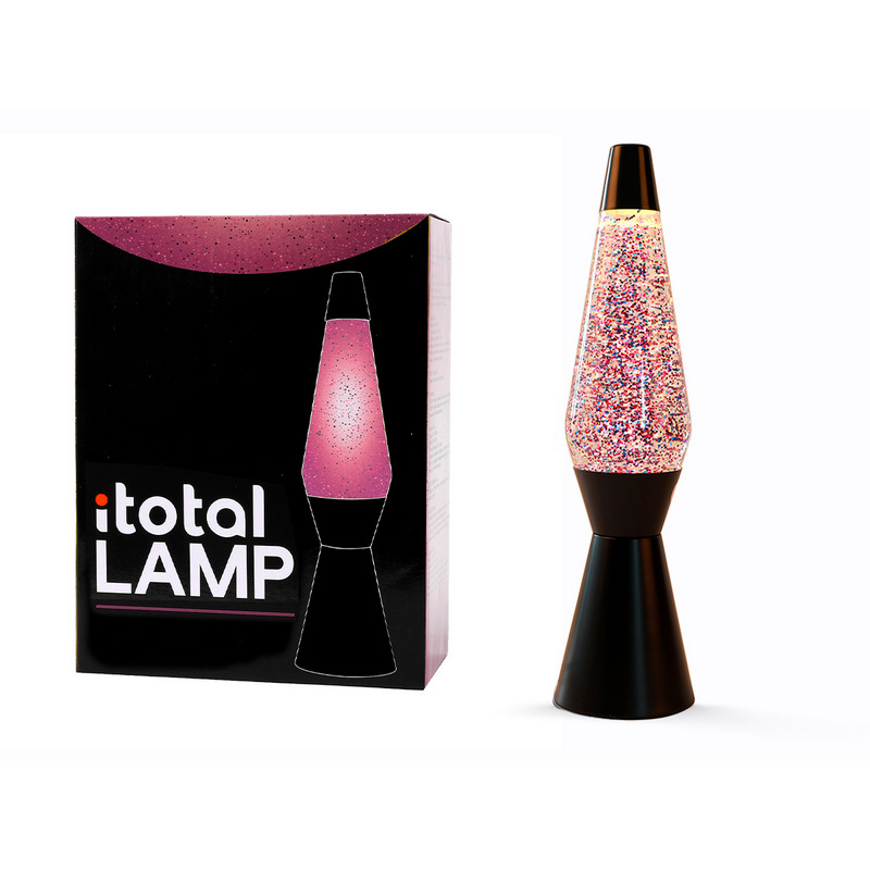 Lampada Lava Glitter Rosè