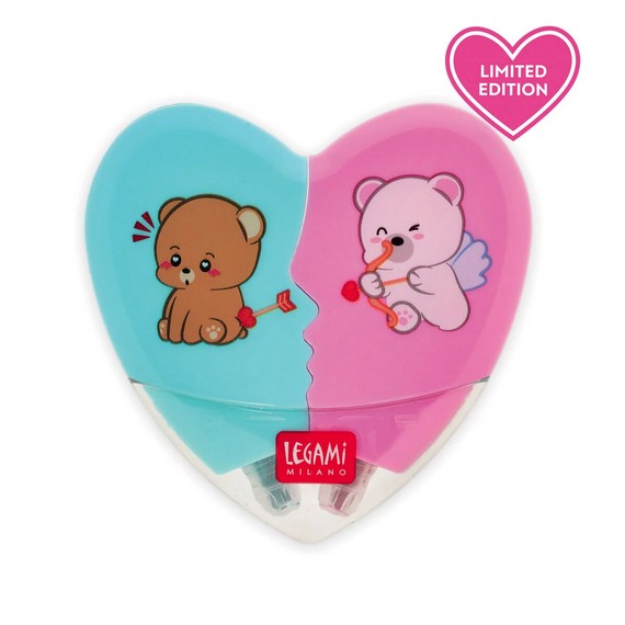 Evidenziatore legami 2in1 cuore teddy bear