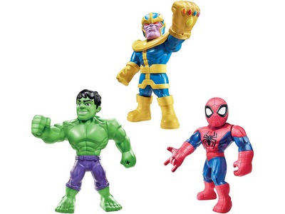 Mega Mighties Avengers Spiderman Hulk e Thanos