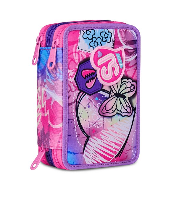 Astuccio 3 zip Seven tinypatch girl