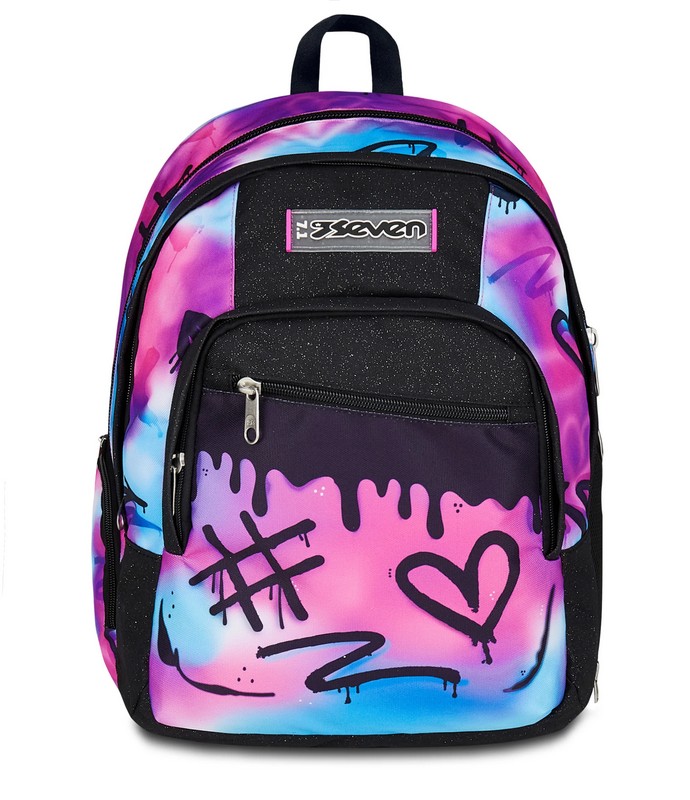 Zaino scuola seven dual detach sprint paint girl
