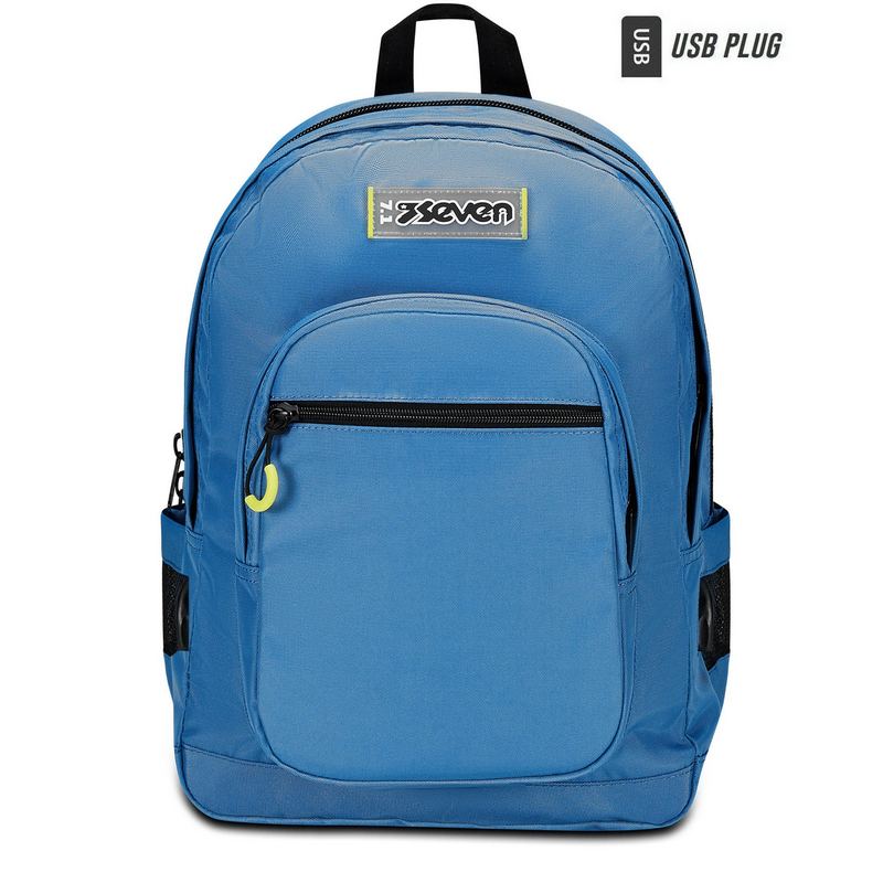 Zaino scuola seven Freethink azzurro
