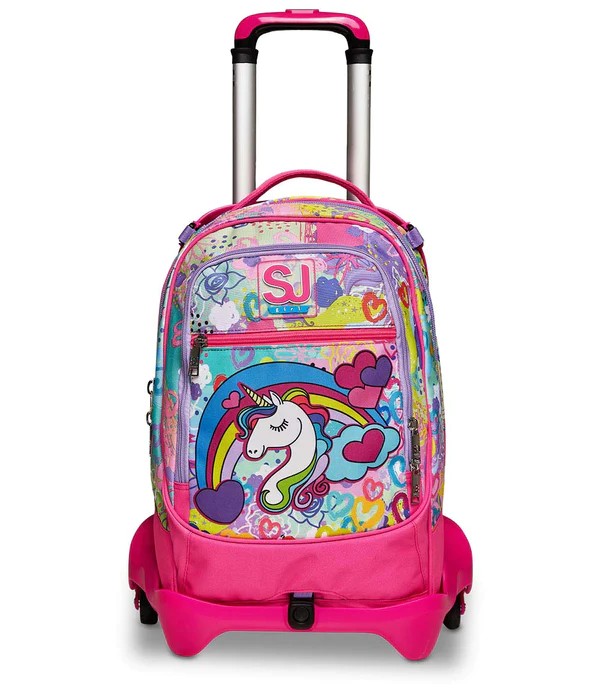 Zaino scuola Seven trolley tre ruote magicflip girl