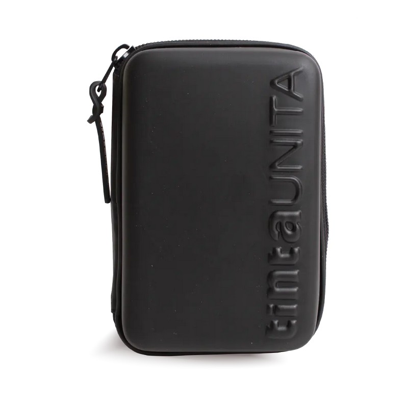 Astuccio una zip one time tinta unita nero