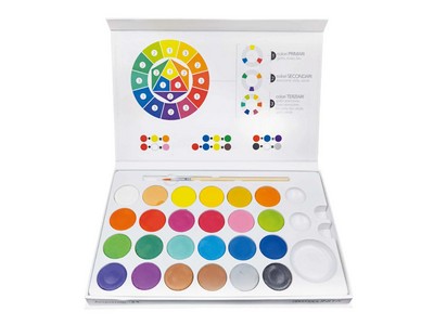 Acquerelli tinta unita da 24 colori
