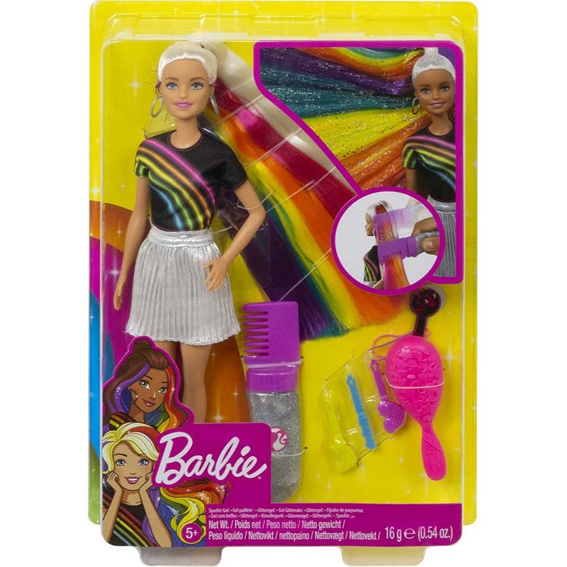 Barbie capelli arcobaleno
