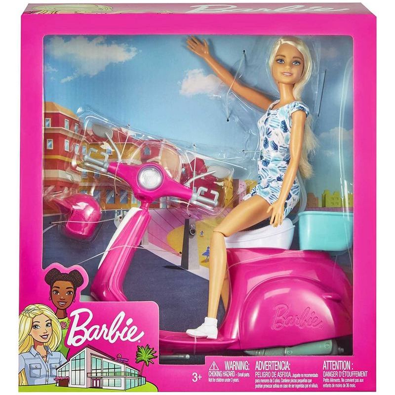 Barbie in scooter