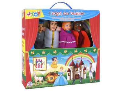 Teatro burattini con 4 marionette Wtoy