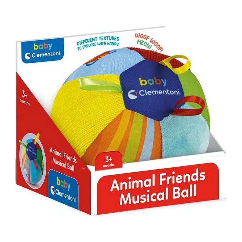 Palla musicale amici animali baby Clementoni