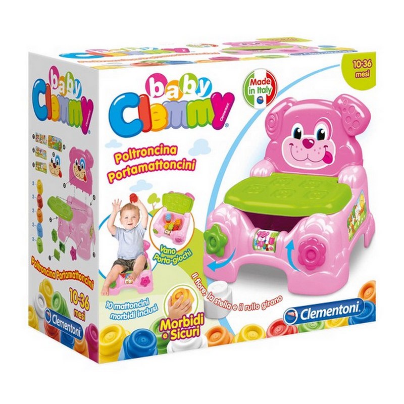 Poltroncina porta mattoncini bimba Clementoni