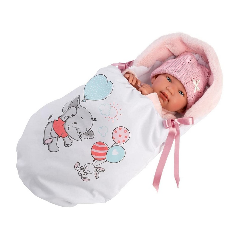 Bebè Tina con sacco nanna rosa 44 cm