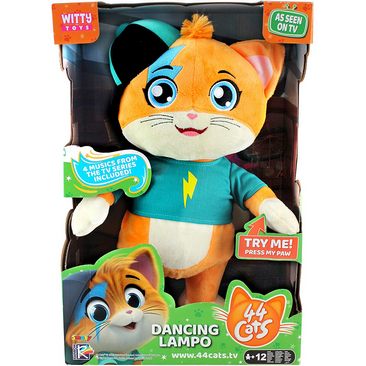 44 Gatti Lampo peluche 30 cm con luci e canzoni 12m+