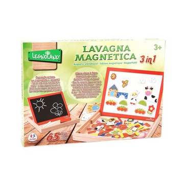 Legnoland Lavagna Legno Magnetica con Magneti e Gessi 65pz 3a+