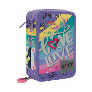 Astuccio 3 zip Go Pop Love