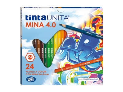 Pastelli tintaunita in legno da 24 colori