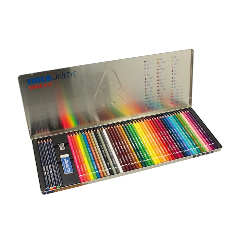 Pastelli tintaunita in legno da 52 colori