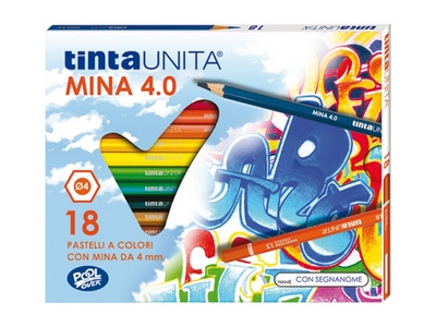 Pastelli tintaunita in legno da 18 colori