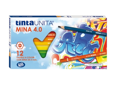 Pastelli tintaunita in legno da 12 colori
