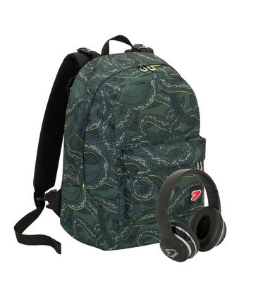 Zaino  scuola Seven reversibile Python con cuffie